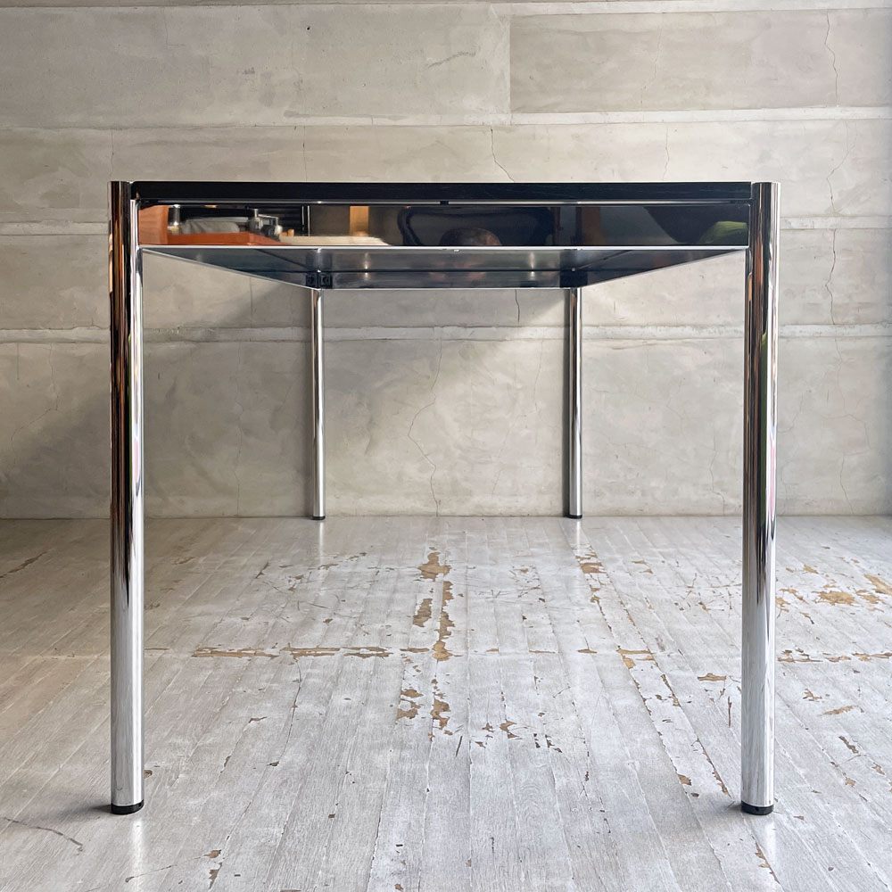 USMハラー USM Haller モジュラーファニチャー ハラーテーブル ワークデスク ダイニングテーブル W175cm オーク材 ブラックラッカー 高さ調節機能付き スイス ♪