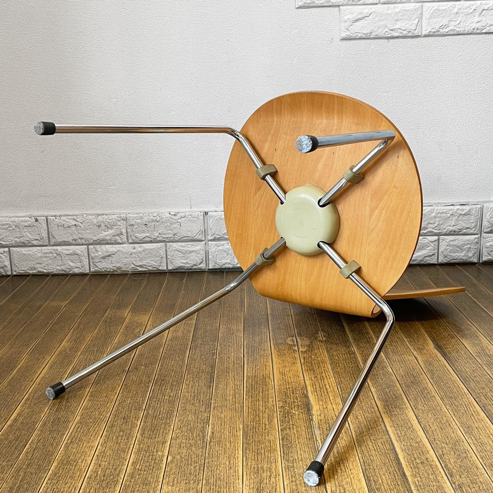 フリッツハンセン Fritz Hansen 3101 アリンコチェア アントチェア 4本脚 ナチュラルビーチ ラッカー仕上げ フェルトグライズ アルネ・ヤコブセン D ◎