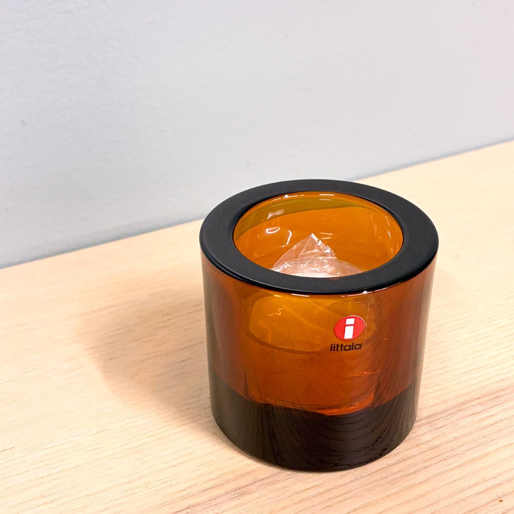 イッタラ iittala マリメッコ marimekko キビ kivi キャンドルホルダー ブラウン 60mm 箱付き ヘイッキ・オルヴォラ フィンランド 北欧雑貨 ◎
