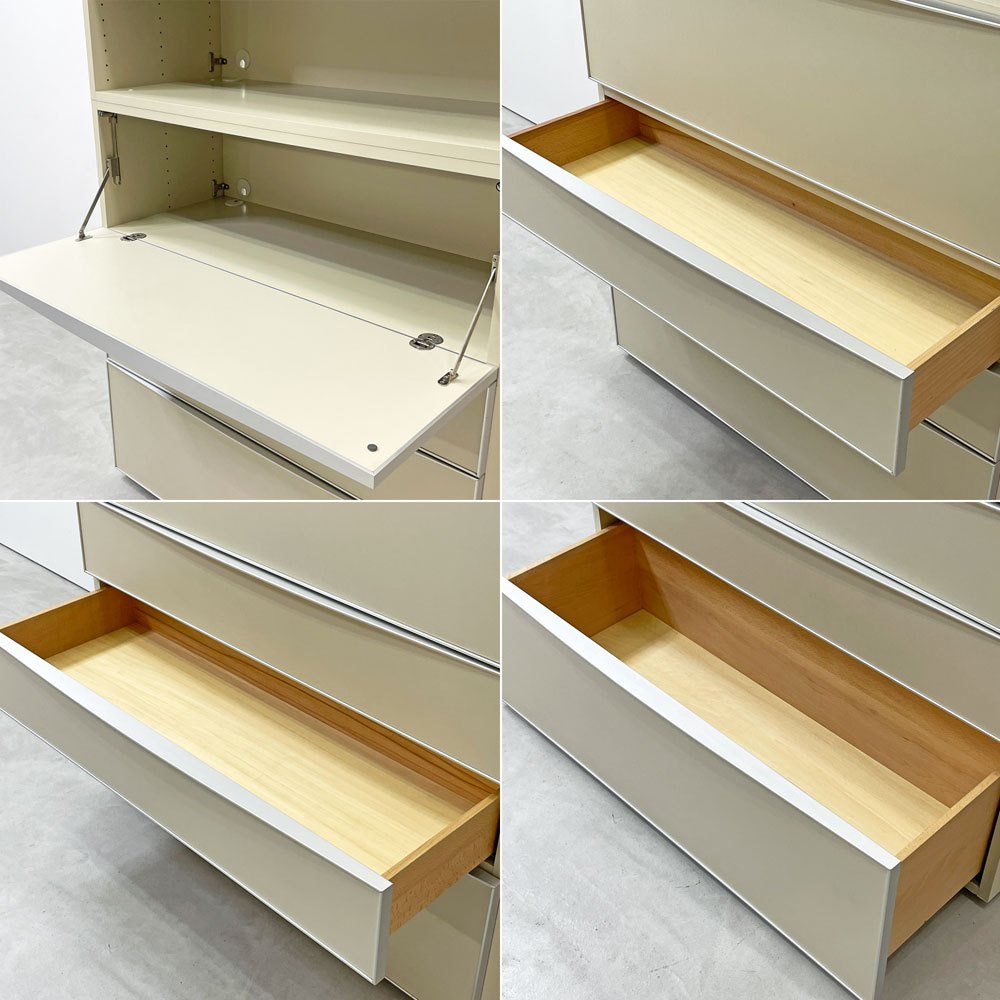 アルフレックス arflex コンポーザー COMPOSER キャビネット 1ドロップダウンドア 3ドロワー 照明付き W100 x H138cm ●