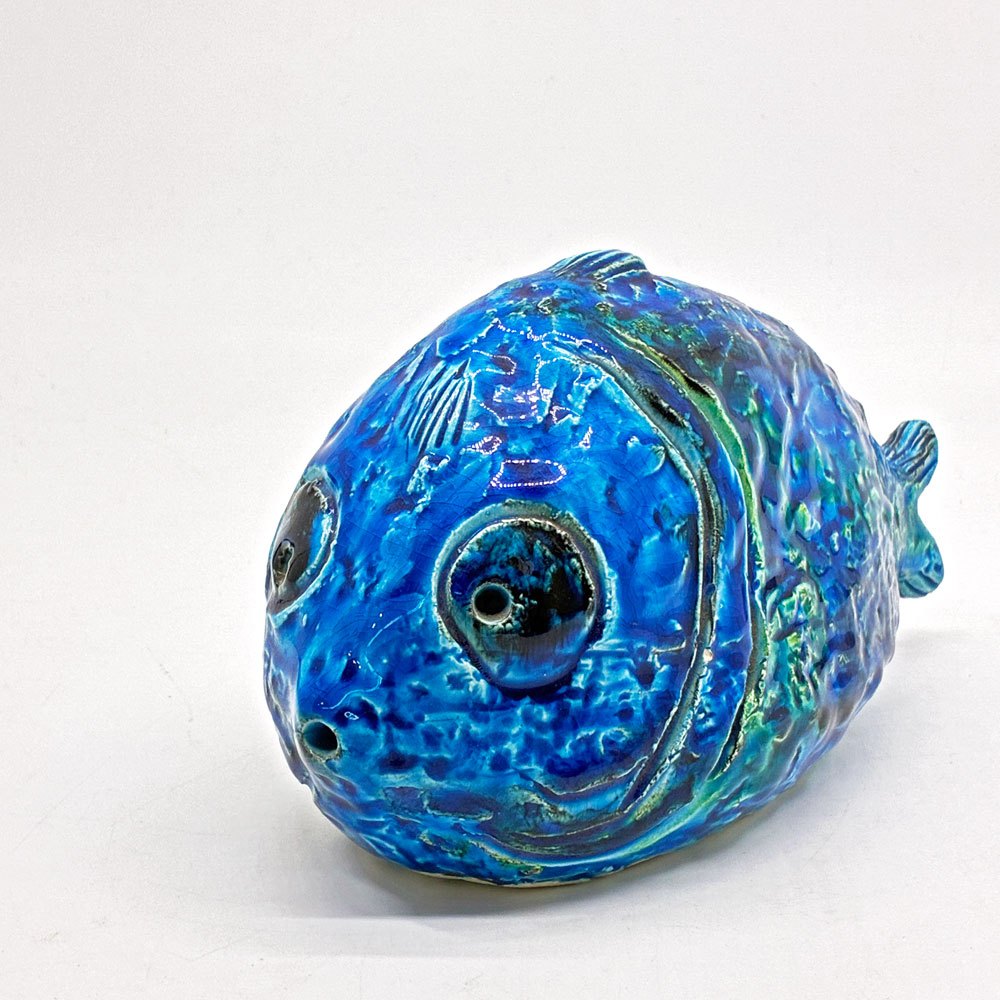 フラヴィア FLAVIA Italy リミニブルー ビトッシ BITOSSI オブジェ 置物 フィッシュ 魚 アルド・ロンディ Aldo Londi 陶製 イタリア ●