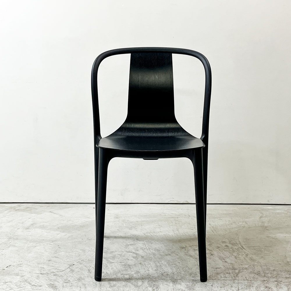 ヴィトラ Vitra ベルヴィルチェア Belleville Chair アームレスチェア ダイニングチェア スタッキングチェア アッシュ材 ブラック ロナン & エルワン・ブルレック C ●