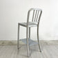 ネイビーバースツール Navy BarStool カウンターチェア リプロダクト アルミニウム インダストリアル デザイン H100cm A ●