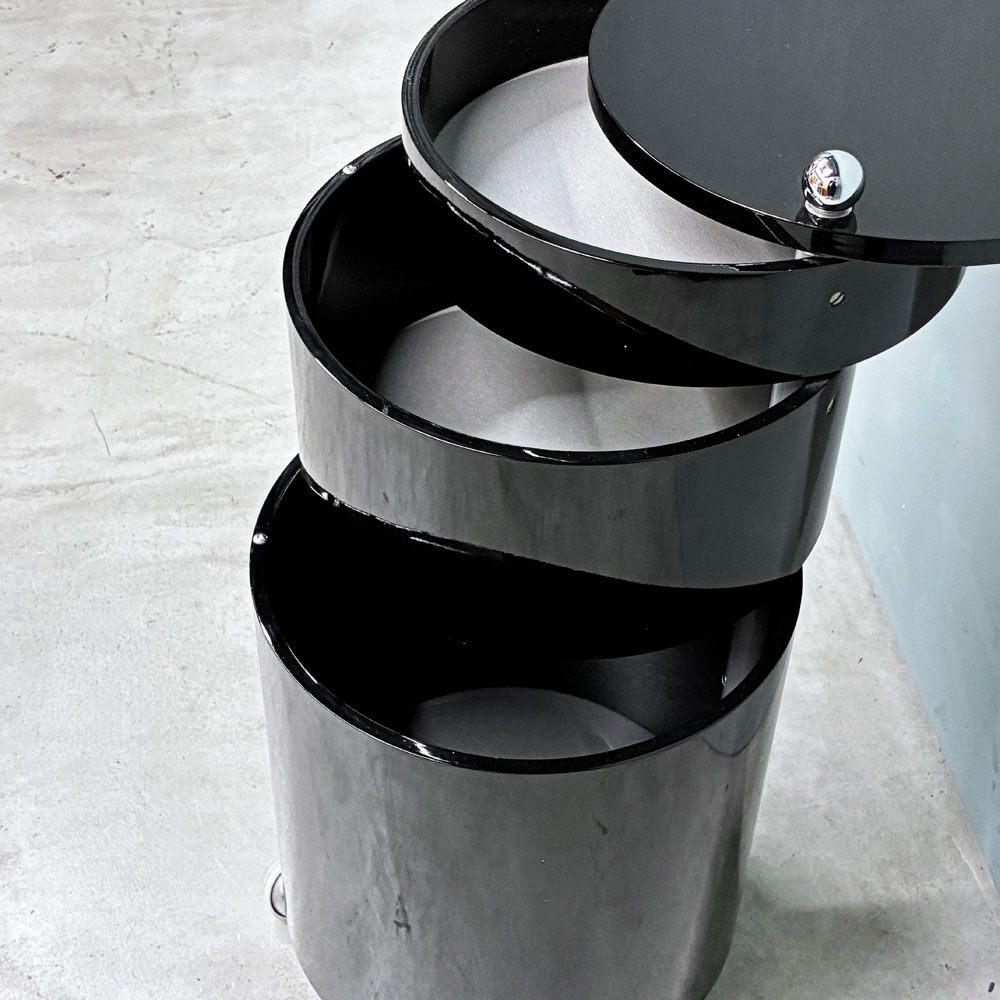 ヴィトラ vitra バーボーイ BAR BOY ロールコンテナ ブラック サービングカート ヴェルナー・パントン Verner Panton ミッドセンチュリーモダン ◎