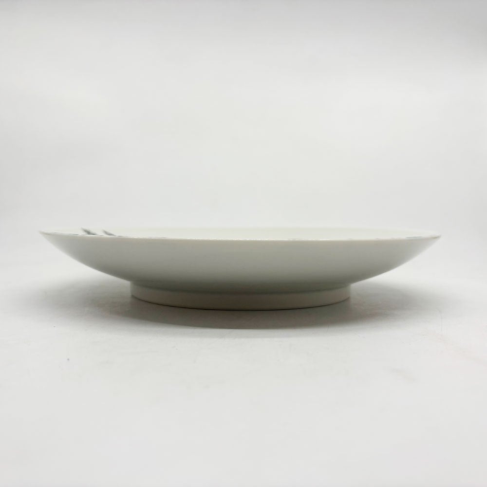 九谷焼 北村和義 鳥二羽 絵皿 Φ25cm 現代作家 ●