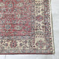 ビンテージ vintage トルコ製 手織り キリムラグ ランナー カーペット 絨毯 270x158cm レッド系 ボヘミアン柄 ●