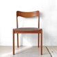 デンマークビンテージ Danish Vintage チーク材 ダイニングチェア デンマーク ファブリック 北欧家具 A ★