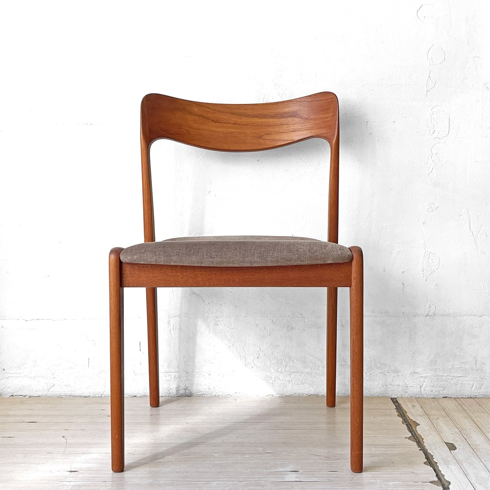 デンマークビンテージ Danish Vintage チーク材 ダイニングチェア デンマーク ファブリック 北欧家具 A ★