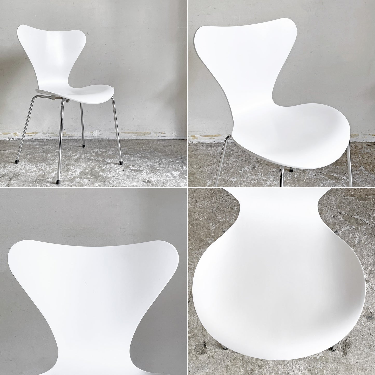 フリッツハンセン Fritz Hansen 3107 セブンチェア ラッカー仕上げ ホワイト スタッキング アルネ・ヤコブセン デンマーク 北欧家具 ■