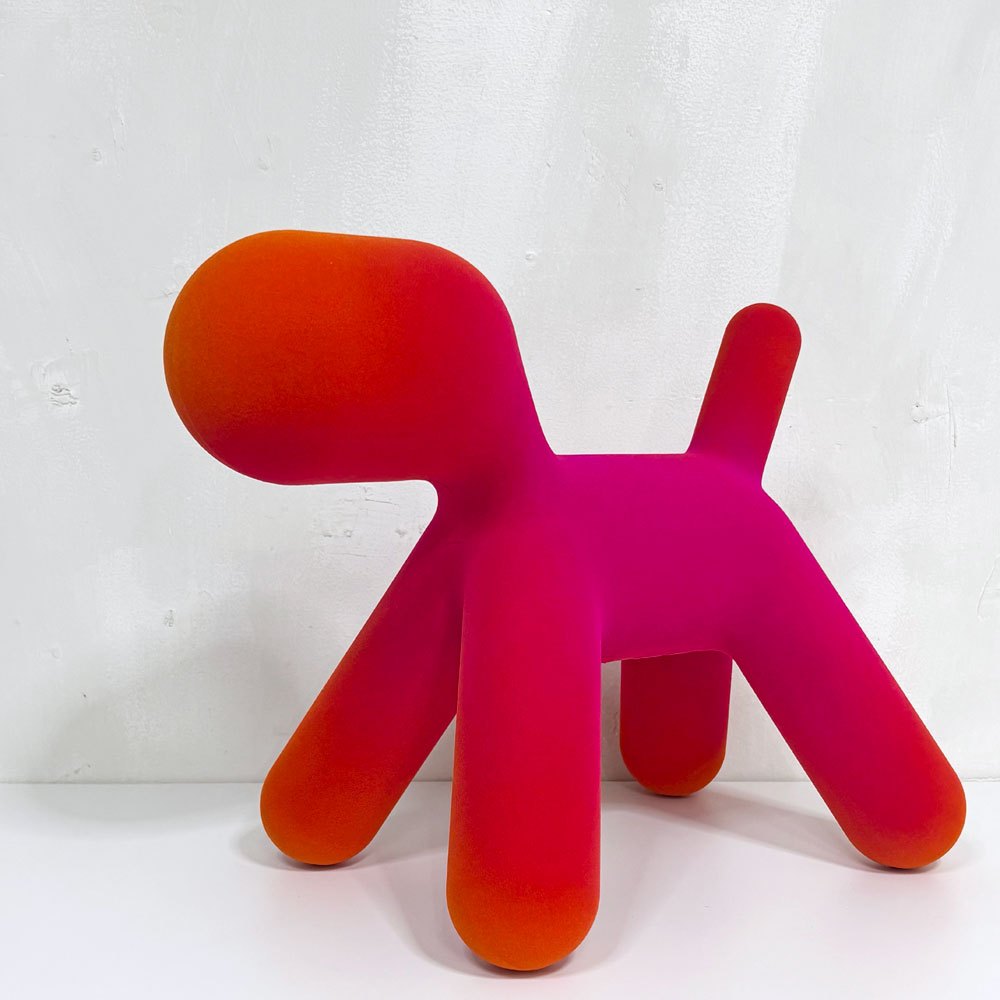 マジス MAGIS パピー PUPPY トイドッグ S ベルベット 起毛 エーロアールニオ フューシャ・オレンジ  グラデーション 未使用品 モダンポップ ●