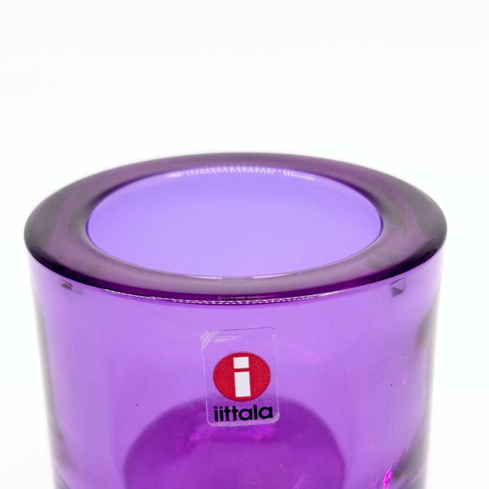 イッタラ iittala マリメッコ marimekko キビ kivi キャンドルホルダー アメジスト 60mm ヘイッキ・オルヴォラ フィンランド 北欧雑貨 廃番カラー 箱付き B ●