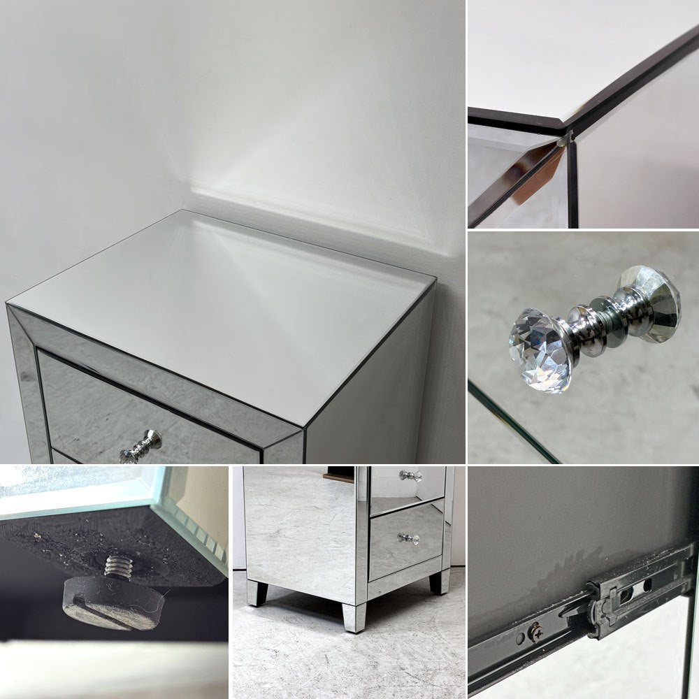 カレ KARE ラグジュアリー LUXURY CABINET キャビネット スリムチェスト 5Drawers ミラー張りドイツ ●