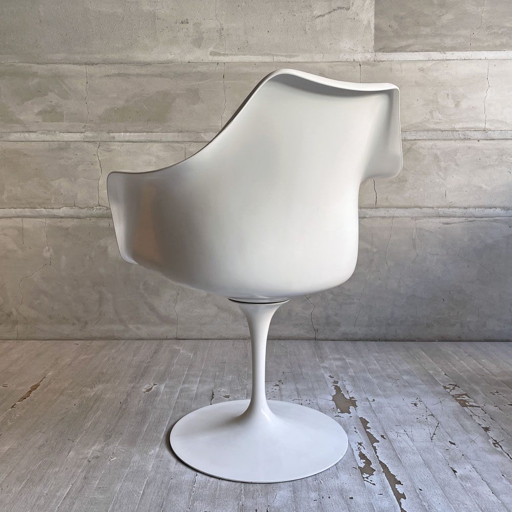 ノル Knoll ビンテージ チューリップチェア アームダイニングチェア 回転式 FRP 座面クッション交換済み エーロ・サーリネン Eero Saarinen スペースエイジ ミッドセンチュリー ♪