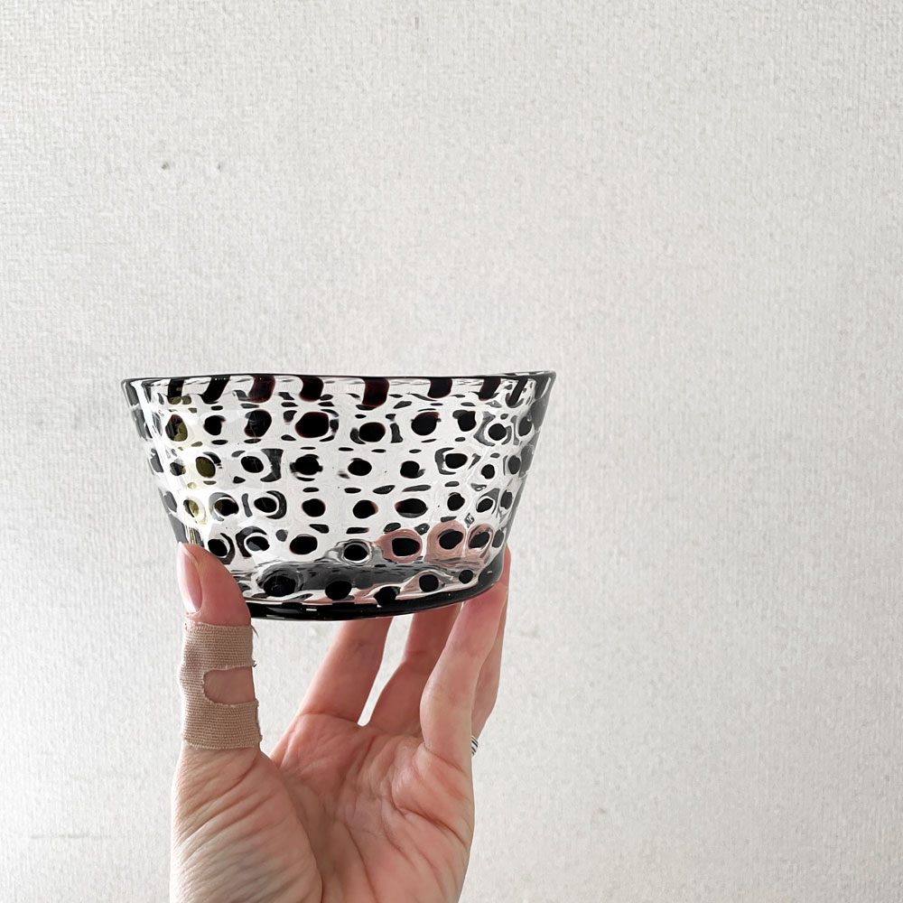 生島明水 Harumi Ikushima ムリーニ ガラスボウル クリア Φ12cm ゴリラグラスガラージ GORILLA GLASS GARAGE 現代作家 A ◎