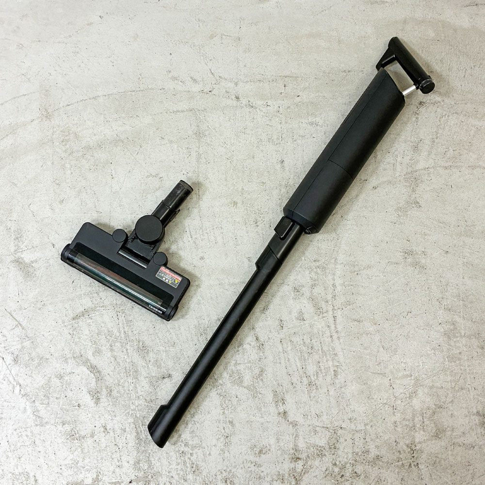 ツインバード TWINBIRD コードレススティック型クリーナー 掃除機 抗菌紙パック式 充電式 1.4kg TC-E264 2022年製 ブラック ●