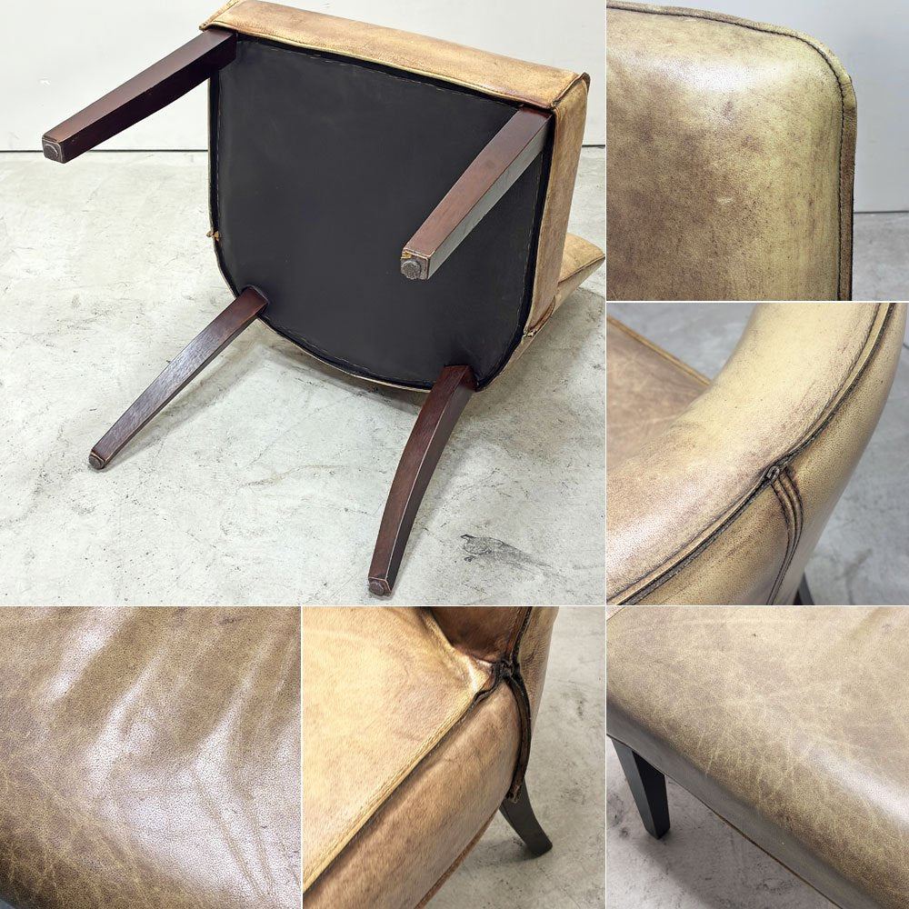 ダルトン DULTON ランディーチェア Randy Chair 本革 レザー ラウンジチェア アームチェア ビンテージスタイル ●