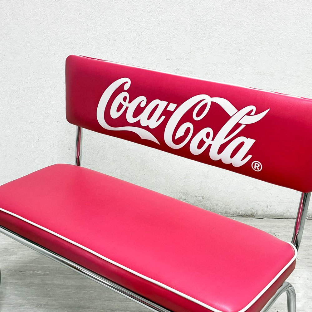 コカ・コーラ Coca Cola コークベンチシート Coke Bench Seat PJ-120C ダイニング カフェベンチ 50sビンテージスタイル 店舗什器 US ●