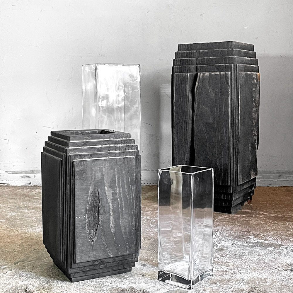 シモオ デザイン Shimoo Design 下尾和彦・さおり 浮様 Brion Vase Ｓ暗色 花器 フラワーベース H26cm 現代作家 雨晴 AMAHARE取り扱い ■