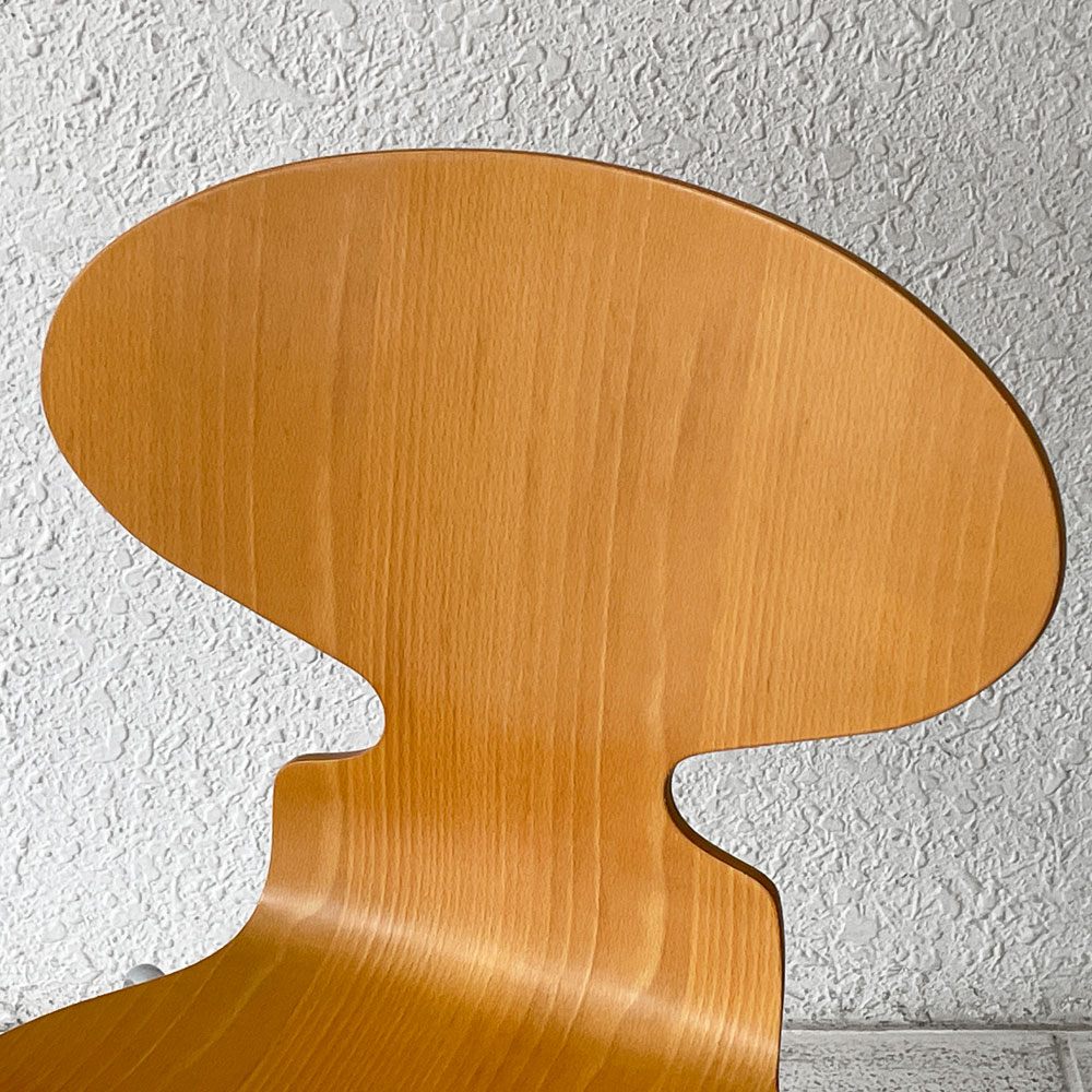 フリッツハンセン Fritz Hansen アントチェア 4本脚 ナチュラルビーチ ラッカー アルネ・ヤコブセン 北欧家具 E ◇