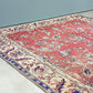 ビンテージ vintage トルコ製 手織り キリムラグ ランナー カーペット 絨毯 260x164cm レッド系 ボヘミアン柄 ◎