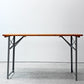 ダルトン DULTON ビアテーブル BEER TABLE 130 SILVER フォールディングテーブル モミ材天板 スチール脚 折りたたみ インダストリアル 廃番モデル 定価￥15,180- ●
