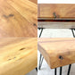 クラフト家具 Craft furniture 無垢材天板 ローテーブル ヘアピンレッグ 耳付き オーダーメイド ●