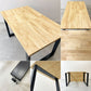 かなでもの KANADEMONO ザ・テーブル THE TABLE デスク ラバーウッド材 Square スチール ブラック W120cm ナチュラル インダストリアル ●