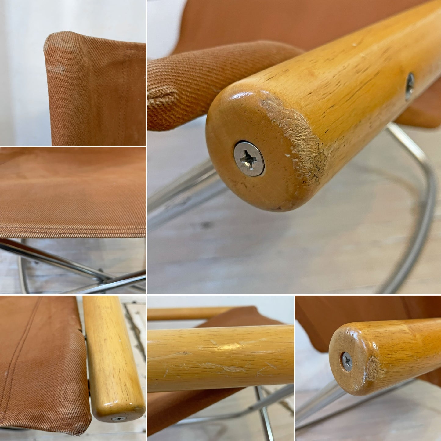 ニーチェア エックス NY chair X フォールディングチェア＋オットマン ロッキングチェア 折り畳み キャメル MoMA 新居猛 ★