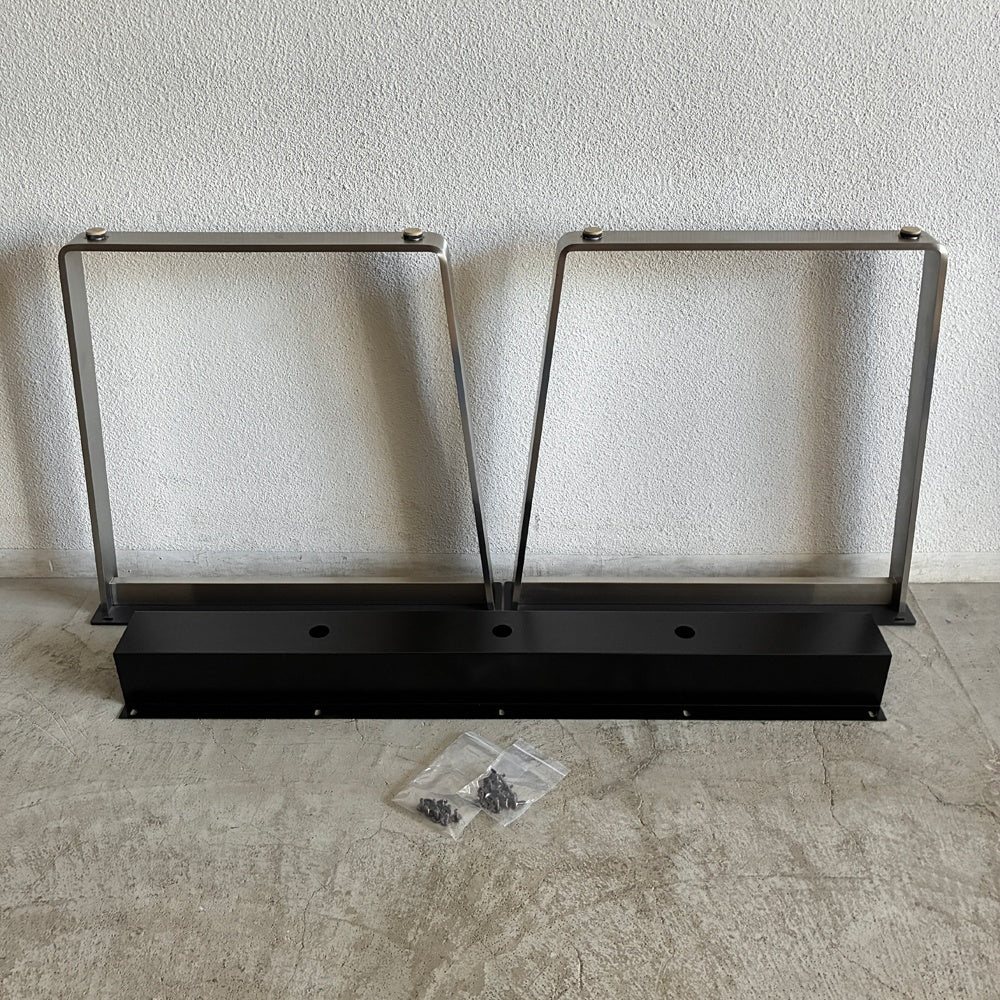 カンディハウス CONDE HOUSE スレッド ダイニング ソリッド テーブル SLED Dining Solid Table 無垢楢材天板 × 稀少 ステンレス脚 オーク W230×D100.5cm オフィスデスク ミーティングテーブル 参考価格合計￥733,700以上の品 状態良好  〓