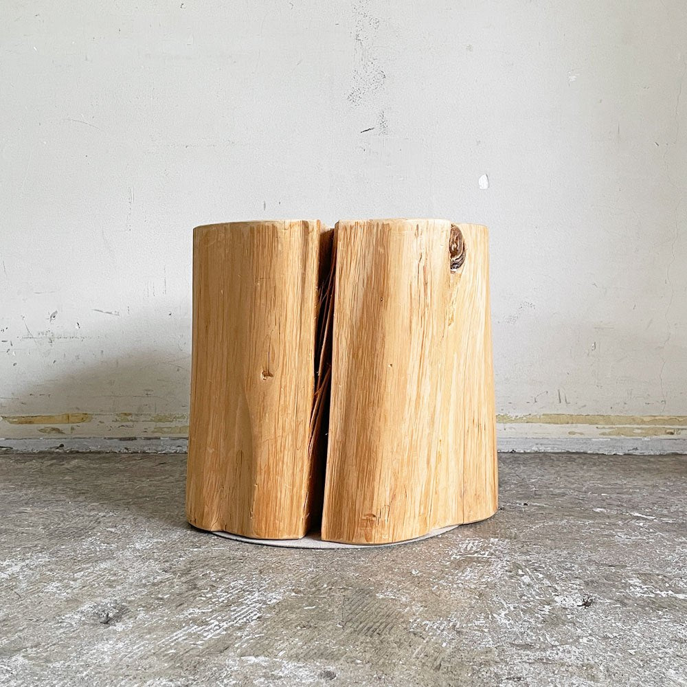 カルデサック Cul de Sac-JAPON 青森ヒバ WOOD SIDE TABLE サイドテーブル short 小丸太 ■