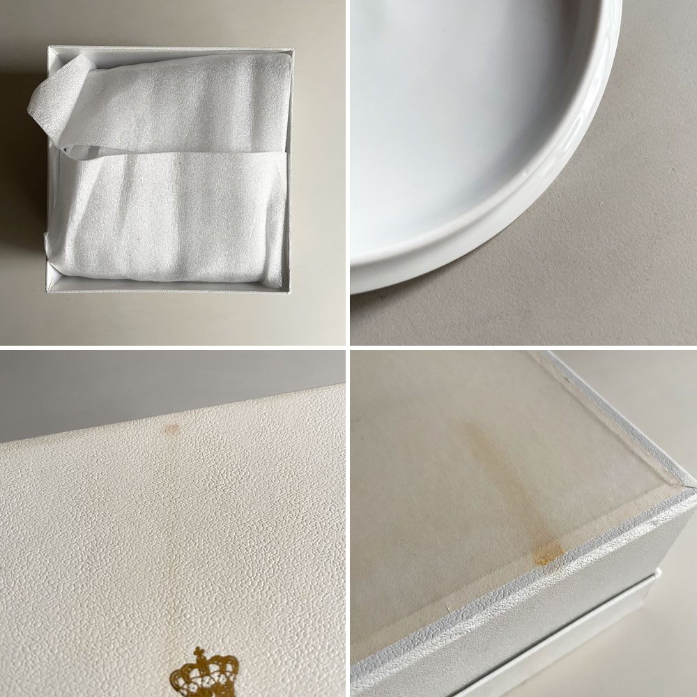 ロイヤルコペンハーゲン ROYAL COPENHAGEN ブルーフルーテッド ハーフレース スープカップ&ソーサー 陶器 北欧食器 廃番 箱付き 未使用 D ♪