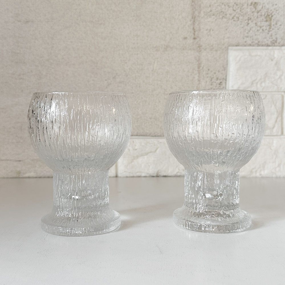 イッタラ iittala ケッケリト Kekkerit ビアグラス H14cm ティモ・サルパネヴァ ビンテージ ペア 北欧食器 B ◎