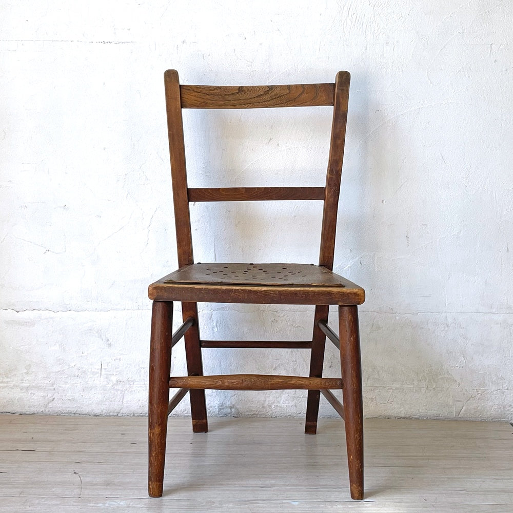 フランス アンティーク キッズチェア Kids chair スタッズ 鋲打ち ディスプレイ チェア フラワースタンド 花台 A ★