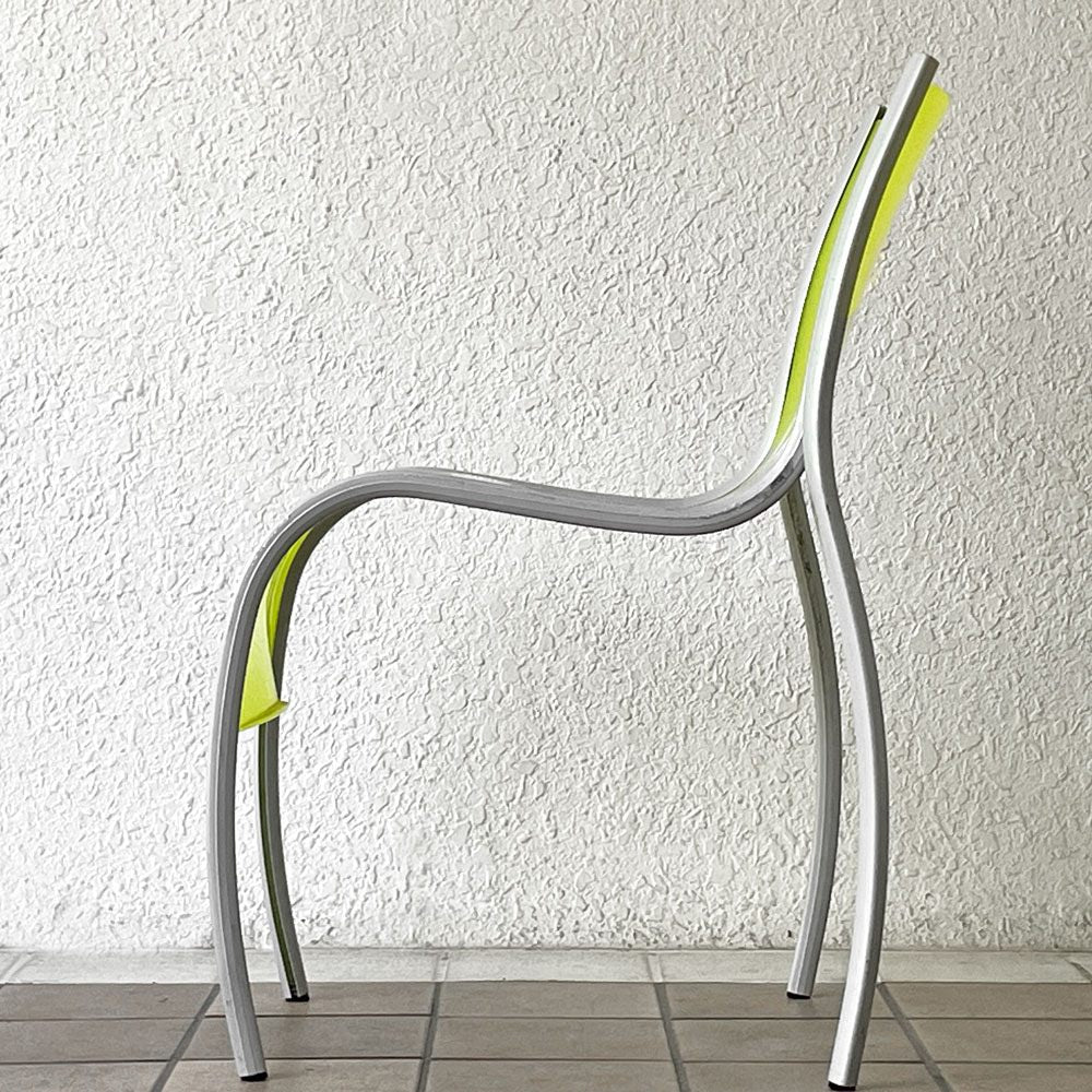 カルテル Kartell FPE chair スタッキングチェア ダイニングチェア アルミ ポリプロピレン グリーン ロンアラッド イタリアモダン 廃番 ◇