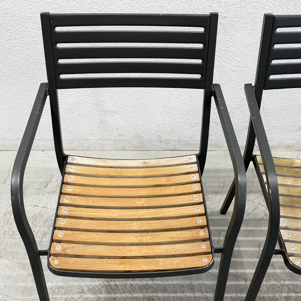 エミュー emu セーニョチェア SEGNOCHAIR ガーデンチェア アーム スタッキング イタリア ニ脚セット 〓
