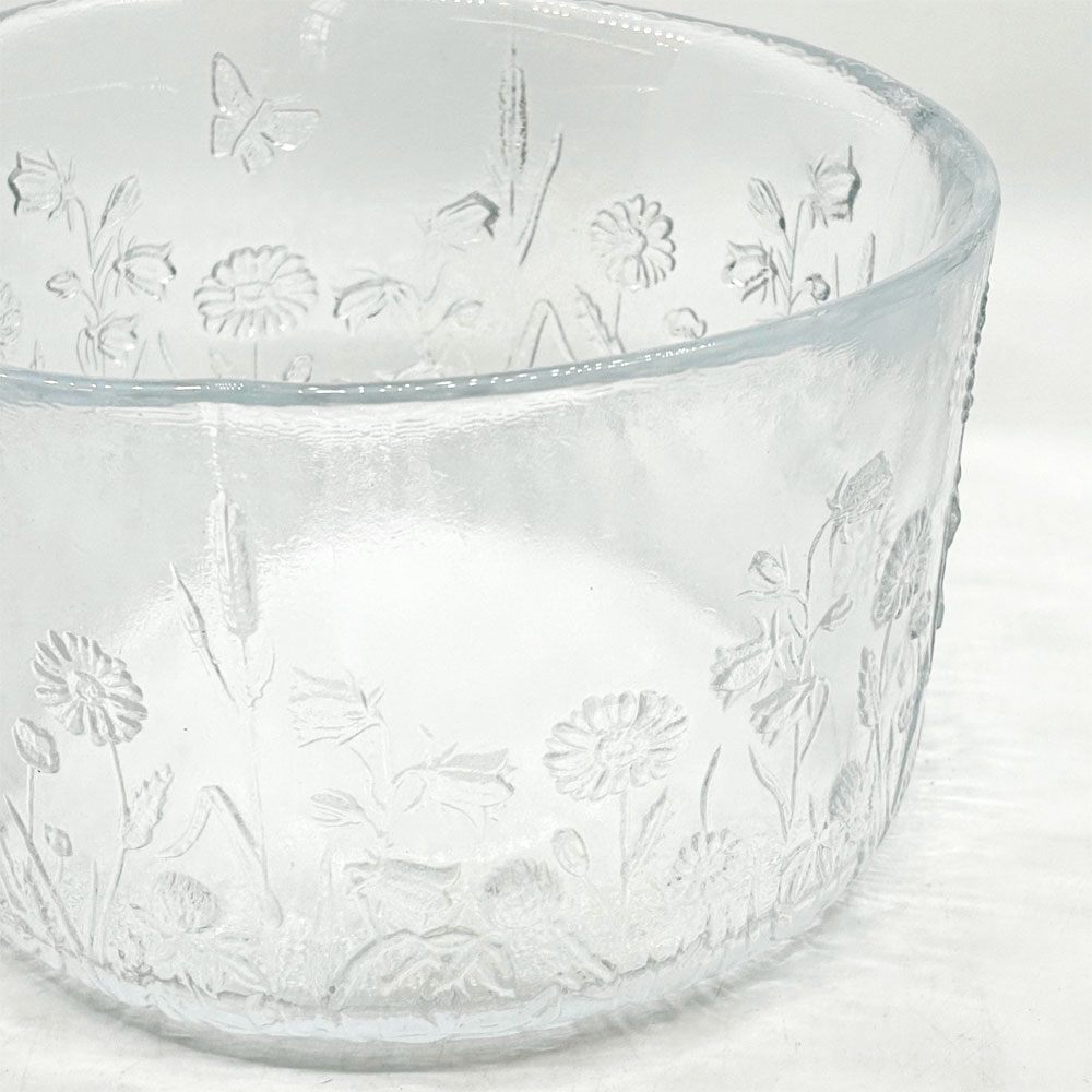 コスタボダ KOSTA BODA ウラ ULLA ガラスボウル 花柄 ガラスボウル W20cm Kjell Engman 北欧食器 スウェーデン ●