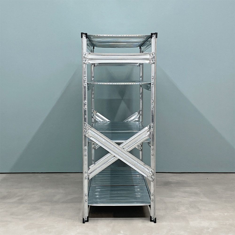 メタルシステム METALSISTEM スーパー123シリーズ スチールシェルフ 4段 4 TIER STEEL SHELF W113 D32 H107 イタリア製 ◎