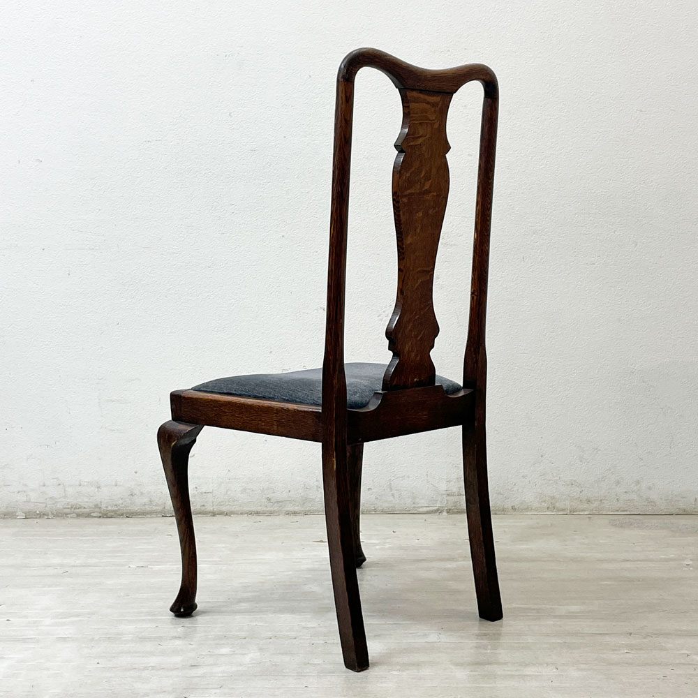 UKビンテージ ハイバック ダイニングチェア オーク材 ロイズアンティークス Lloyd's Antiques 取扱 英国家具 A ●