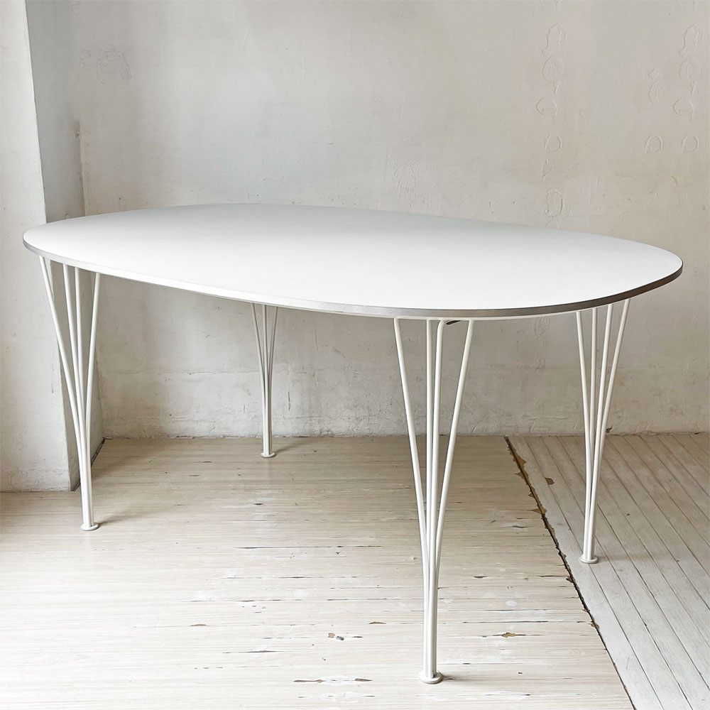 フリッツハンセン Fritz Hansen Bテーブル スーパー楕円テーブル ダイニングテーブル ピート・ハイン ブルーノ・マットソン アルネ・ヤコブセン デンマーク 北欧家具 参考定価￥382,800- ★