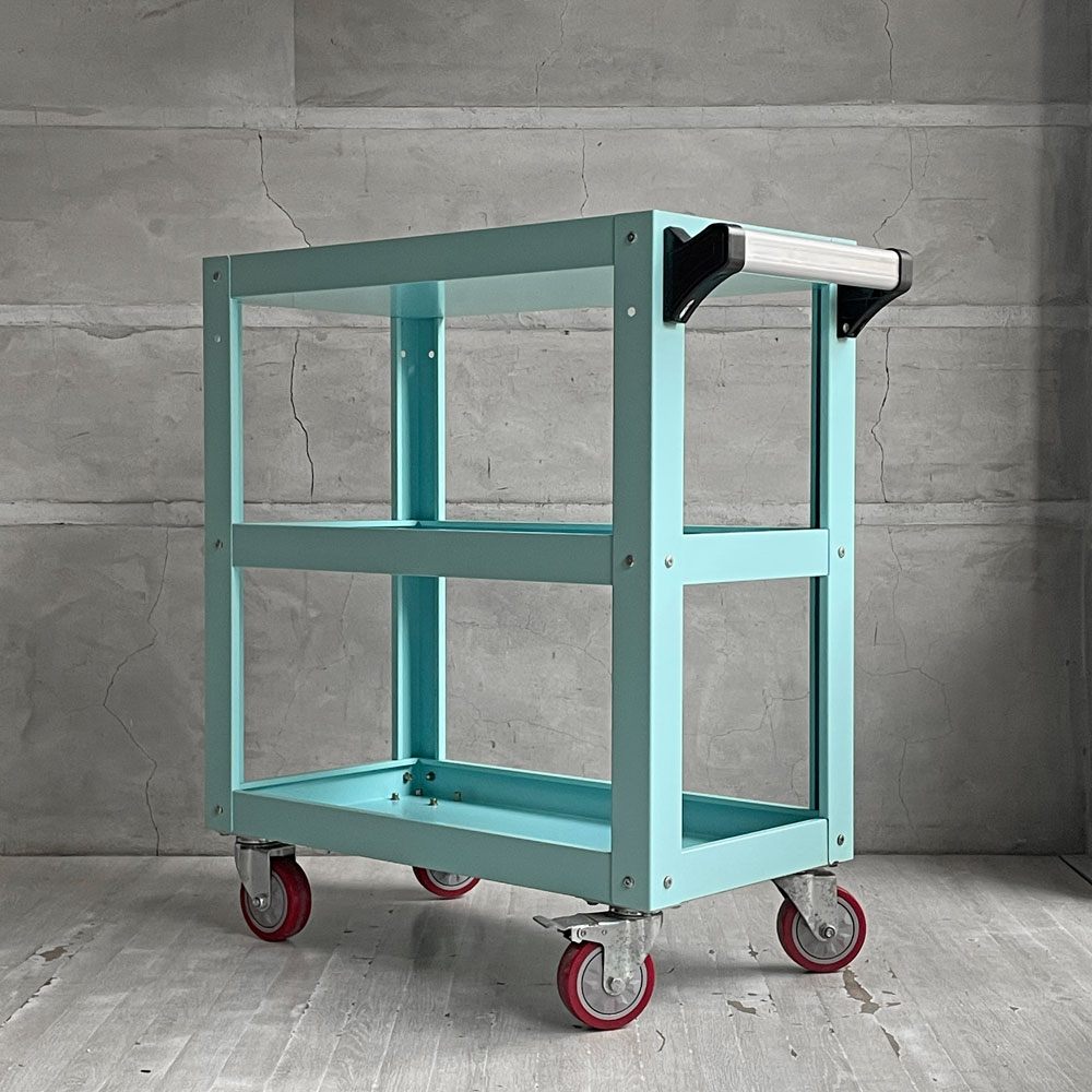 ダルトン DULTON メタルツールカート サックスブルー METAL TOOL CART SAX BLUE 3段トレー キャスター付 定価 ￥22,000- ♪