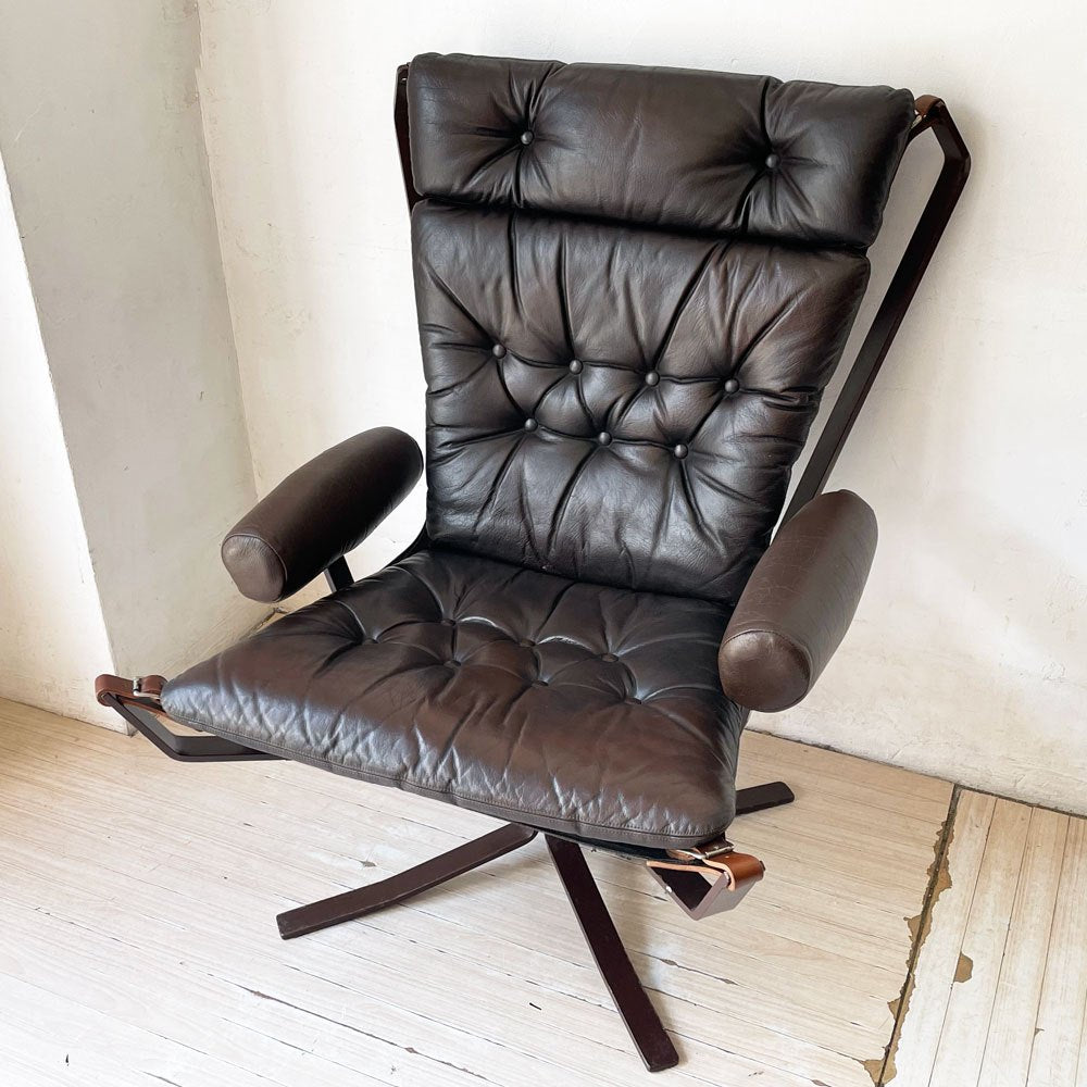 バットネ VATNE ファルコンチェア Falcon Chair ハイバック アーム付き メタルフレーム シガード・レッセル Sigurl Resell ノルウェー 希少デザイン ★