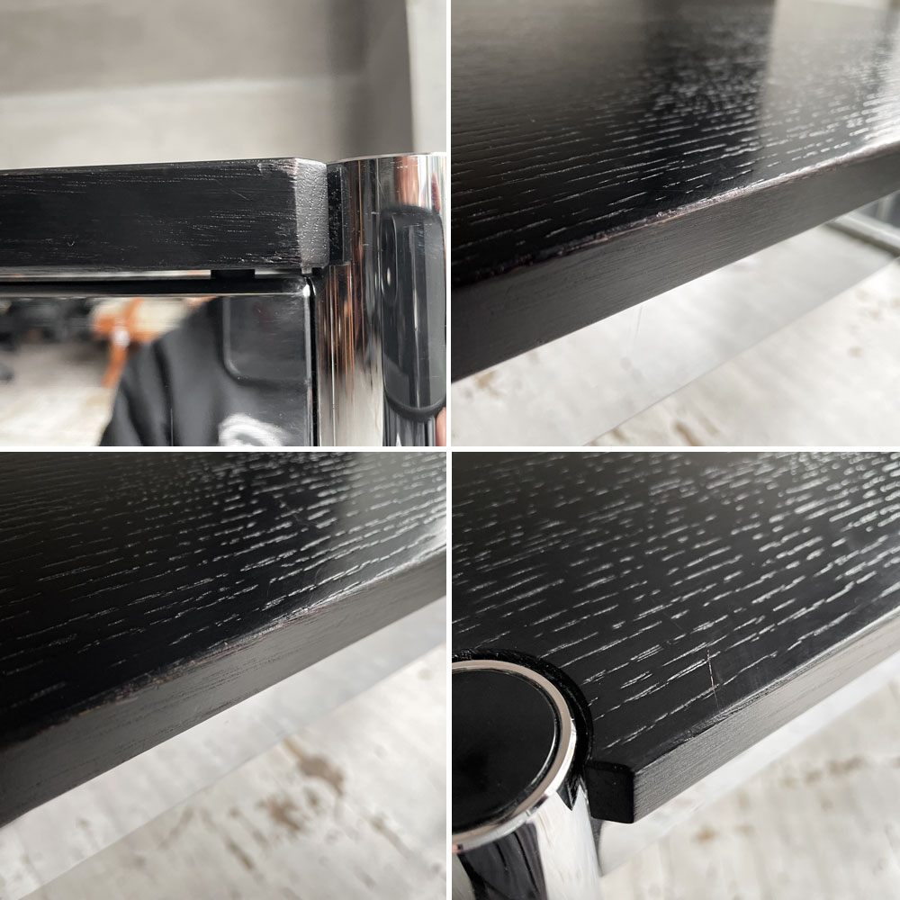 ユーエスエムハラー USMハラー USM Haller モジュラーファニチャー ハラーテーブル ワークデスク オーク材 ブラック アジャスター 高さ調整機能付き スイス ♪