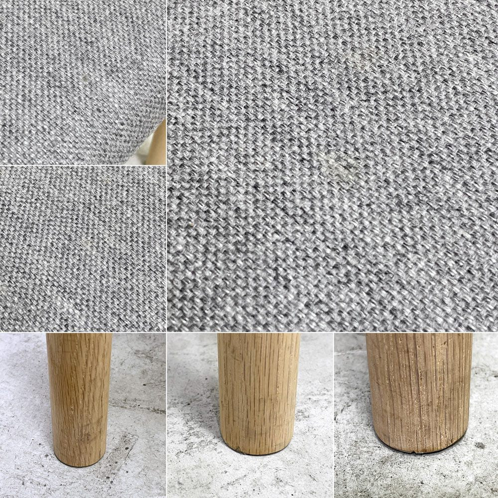 アクタス ACTUS スープ SOUP ダイニングチェア タイプC オーク材 オイル仕上げ ハーフアーム ファブリック グレー 受注生産品 ●