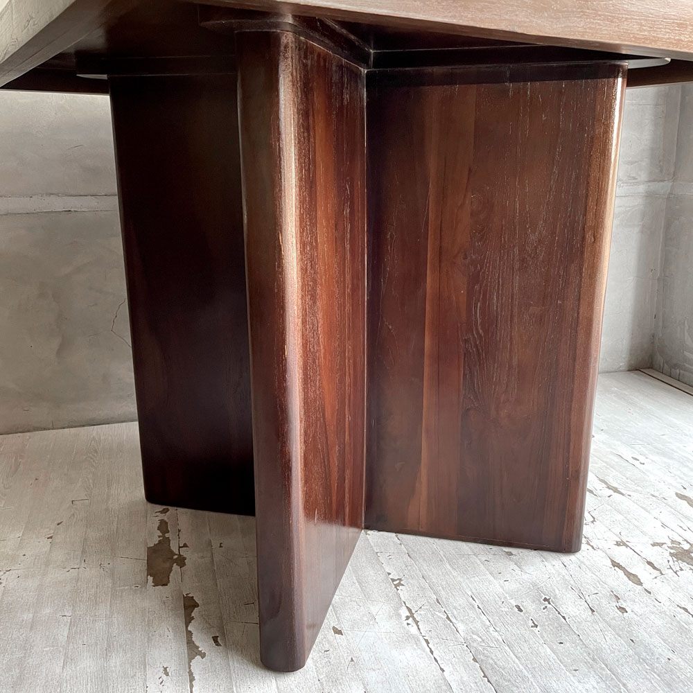 ピエールジャンヌレ Pierre Jeanneret ライブラリーテーブル Library Table スクエア ビルマチーク リプロダクト品 ♪