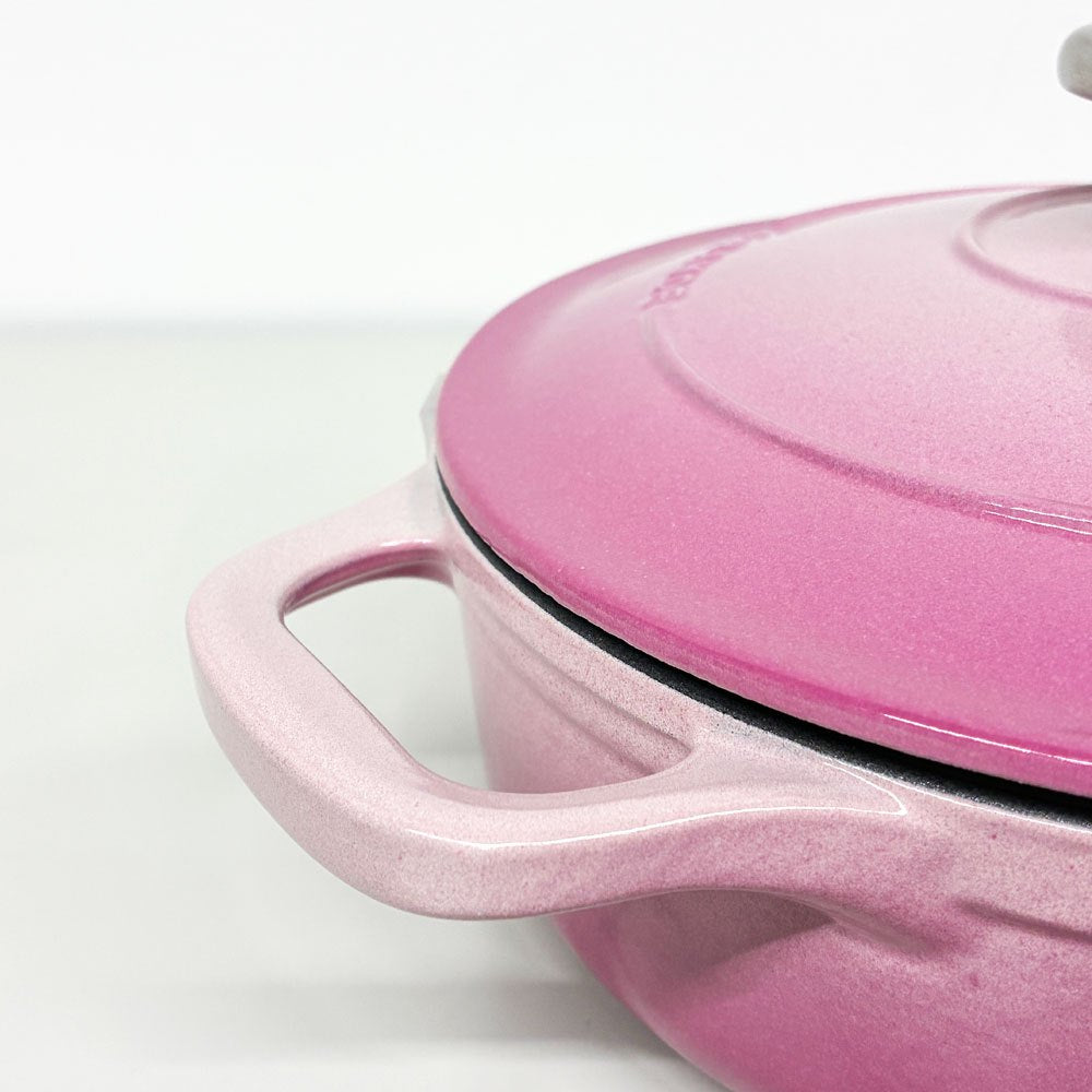 シャスール CHASSEUR ラウンドキャセロール 両手鍋 20cm 2.5L ピンク フランス 未使用品 ◎