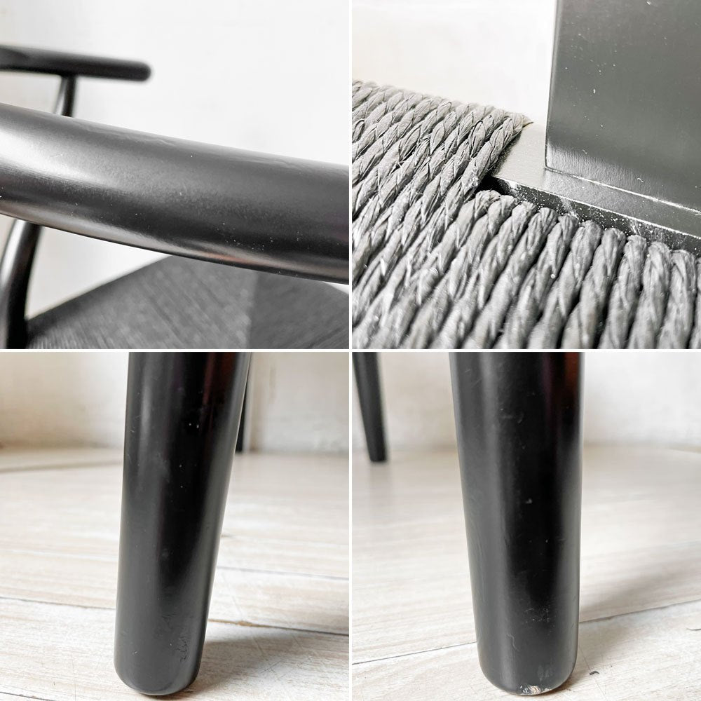 カールハンセン＆サン Carl Hansen & Son CH24 Yチェア ブラックラッカー × ブラックペーパーコード ハンス・J・ウェグナー ビーチ材 北欧家具 定価￥118,800- A ★