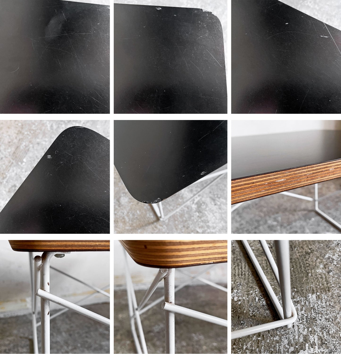 ハーマンミラー Herman Miller LTRT ワイヤーベース ローテーブル メラミントップ C&R イームズ ブラック ミッドセンチュリー ■