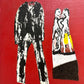 パトリック・アール Patrick Earl unknown キャンバス画 clothes 洋服 コラージュ W46×H35.5cm モダンアート 現代美術 ●