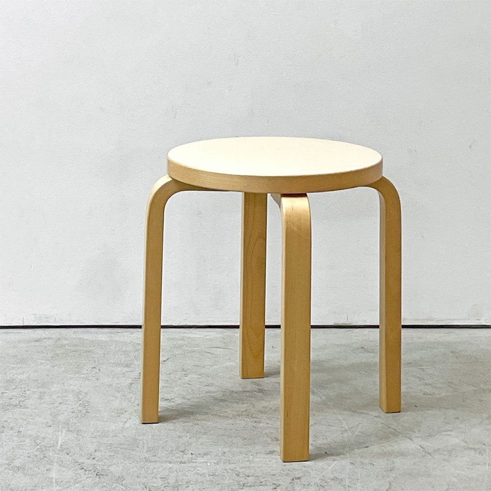 アルテック artek スツール60 Stool60 パール リノリウム 4本脚 アルヴァ・アアルト 80th記念モデル スコープ別注 廃番カラー ●
