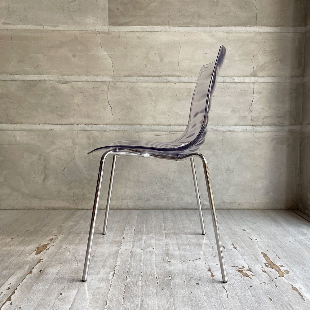 カリガリス Calligaris コヌビア connubia ロゥ L'EAU ダイニングチェア トランスペアレントアクアマリン アクリル Archirivolto イタリア モダンデザイン 参考定価￥43.800- A ♪